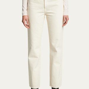 SLVRLAKE London High Rise Straight Jeans (Natural White)